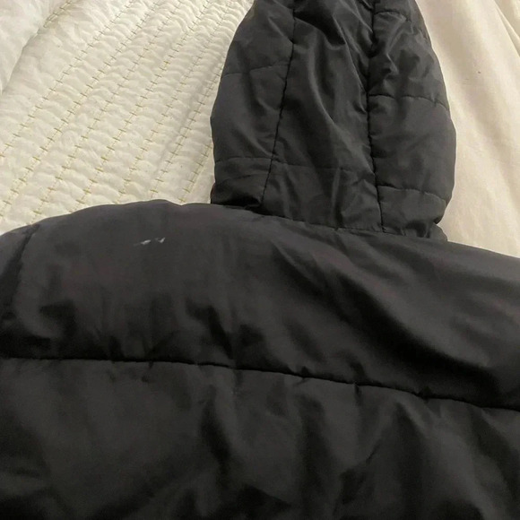 Black Puffer Jacket with Hood - Picture 7 of 7